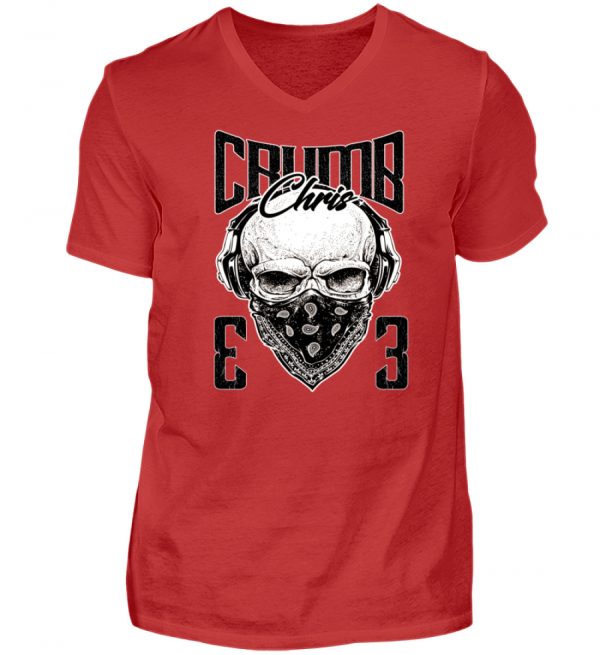 CC - Skull - Herren V-Neck Shirt-4