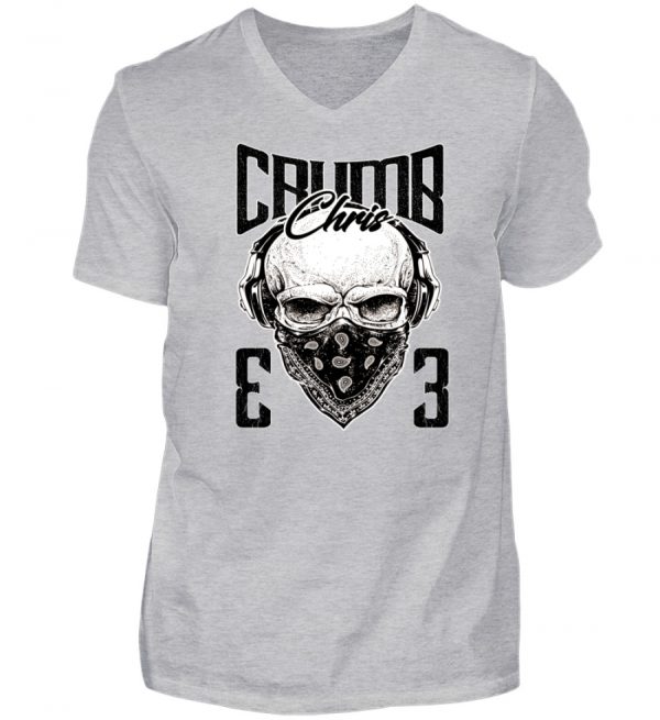 CC - Skull - Herren V-Neck Shirt-17
