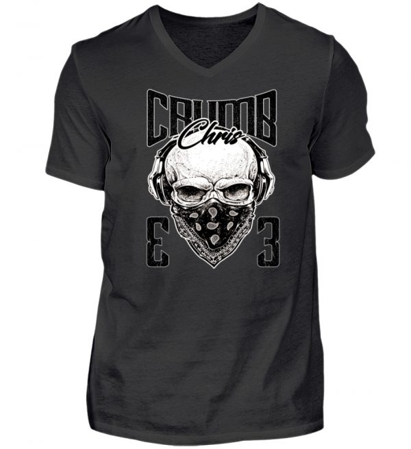 CC - Skull - Herren V-Neck Shirt-16