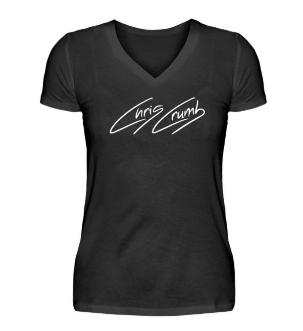 Chris Crumb Logowear white - V-Neck Damenshirt-16
